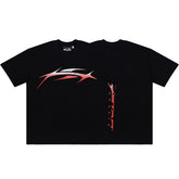 Modern Abstract Streak Graphic Tee Oversized Y2K Streetwear T‑Shirt for Men