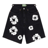 Denim Tears Cotton Wreath Denim Shorts Black