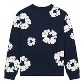 Denim Tears Cotton Wreath Navy Long Sleeve Tee