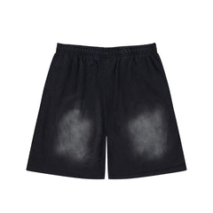 Retro Distressed Flame Graphic Casual Summer Street Shorts