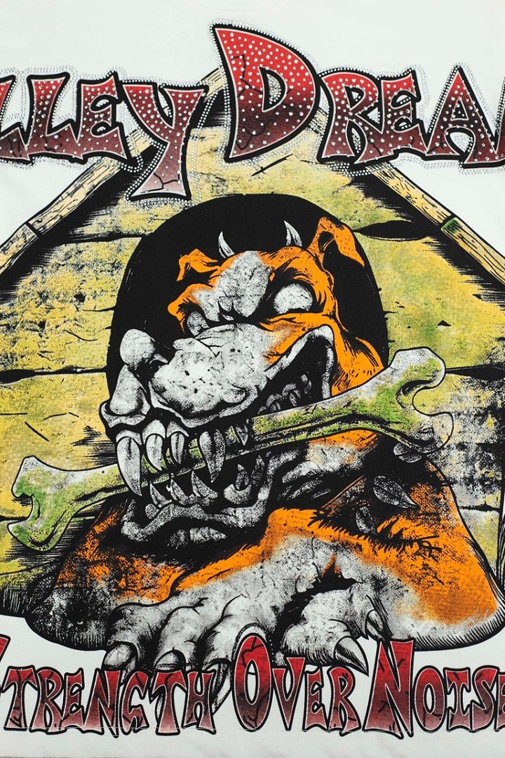 Vintage White Retro Animal Graphic Oversized Street‑Wear T‑Shirt