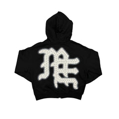 Black ‘End’ Rhinestone hoodie