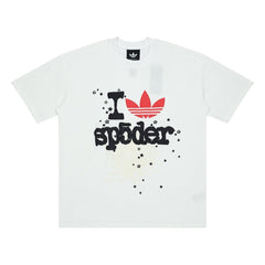 Retro Sp5der Spider Web Star Graphic Tee Oversized Y2K Streetwear T‑Shirt for Men
