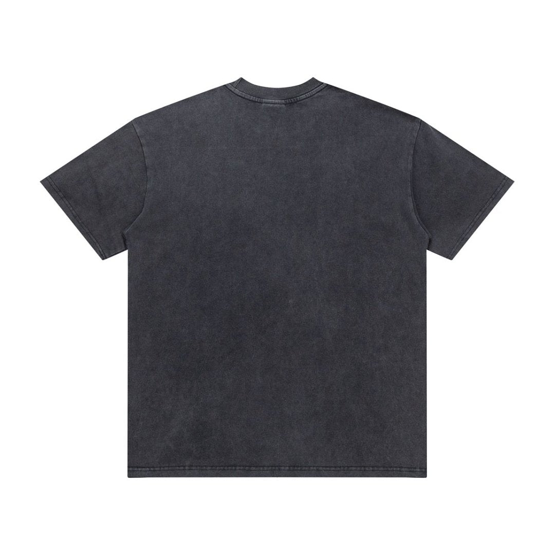 Retro Hip‑Hop Portrait Print Short‑Sleeve Loose Street‑Wear Tee