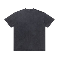 Retro Hip‑Hop Portrait Print Short‑Sleeve Loose Street‑Wear Tee