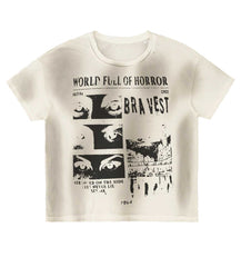 Bravest Studios Horrors Vintage Tee White