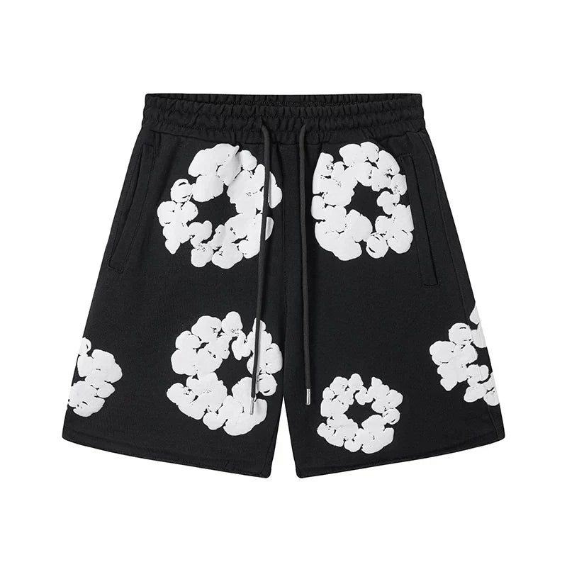 Denim Tears Couple Foam Print Shorts Black