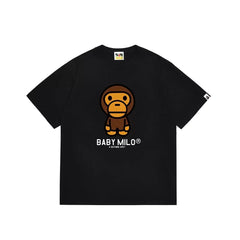BAPE Style Baby Milo Character Short-Sleeve Tee - Black