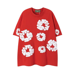Denim Tears Couple Foam Print Tee Red