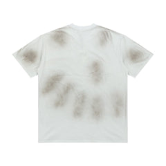 Street style faded tie-dye pattern short-sleeved T-shirt