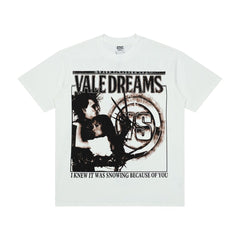 Nova Grave Vale Dreams Edward Scissorhands Retro Movie Poster Graphic Oversized White T‑Shirt Men Streetwear Tee