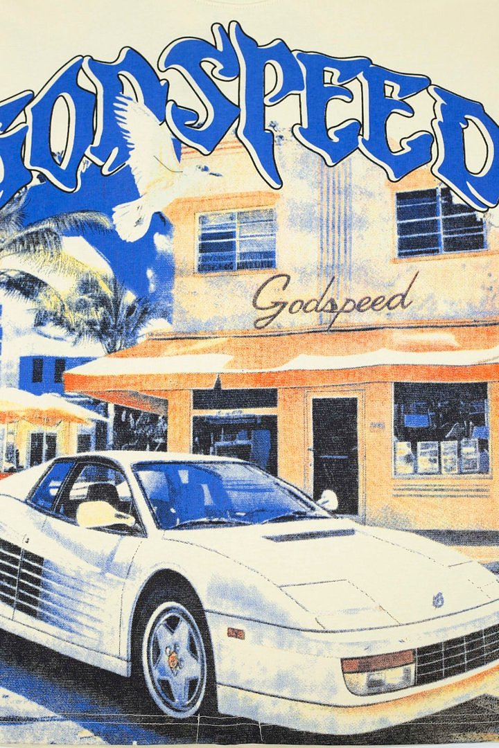 Gone Speed Retro Sports Car Graphic Tee Oversized Y2K Streetwear T‑Shirt for Men