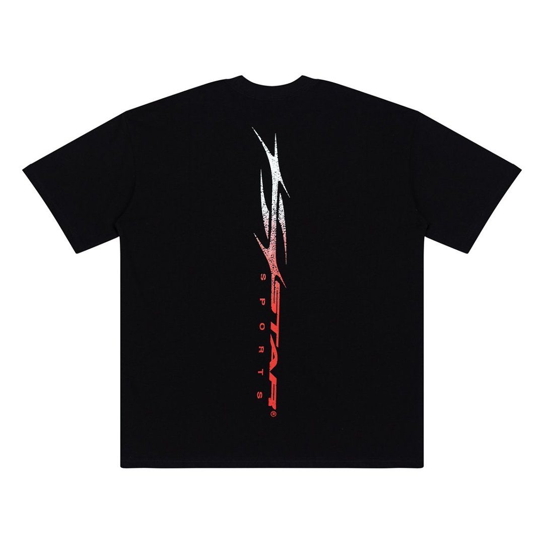 Modern Abstract Streak Graphic Tee Oversized Y2K Streetwear T‑Shirt for Men