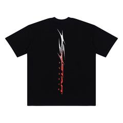 Modern Abstract Streak Graphic Tee Oversized Y2K Streetwear T‑Shirt for Men