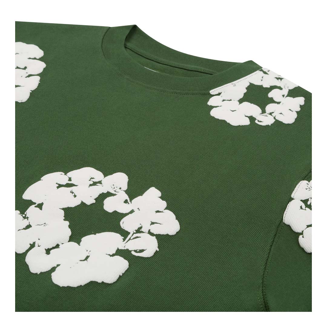 Denim Tears Cotton Wreath Green Long Sleeve Tee