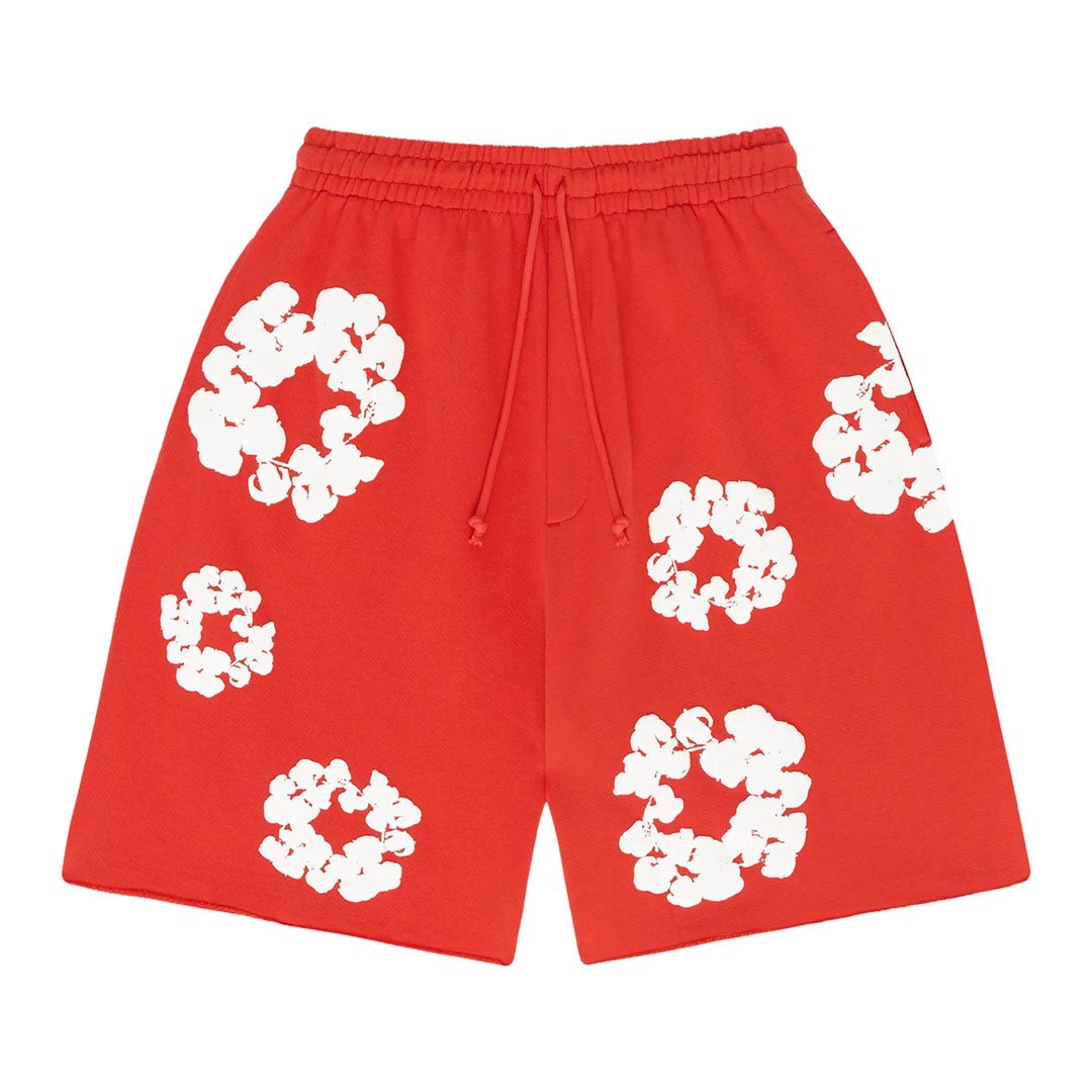 Denim Tears The Cotton Wreath Shorts 'Red'