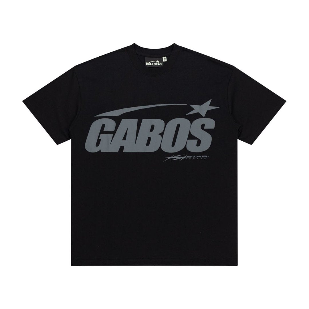 Minimal Black Grey Double‑Sided Logo Symbol Casual Oversized T‑Shirt